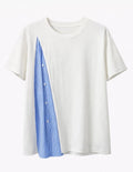Asymmetric Stripe Panel T-Shirt