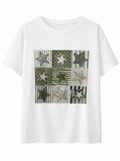 Olive Green Stars Teeshirt