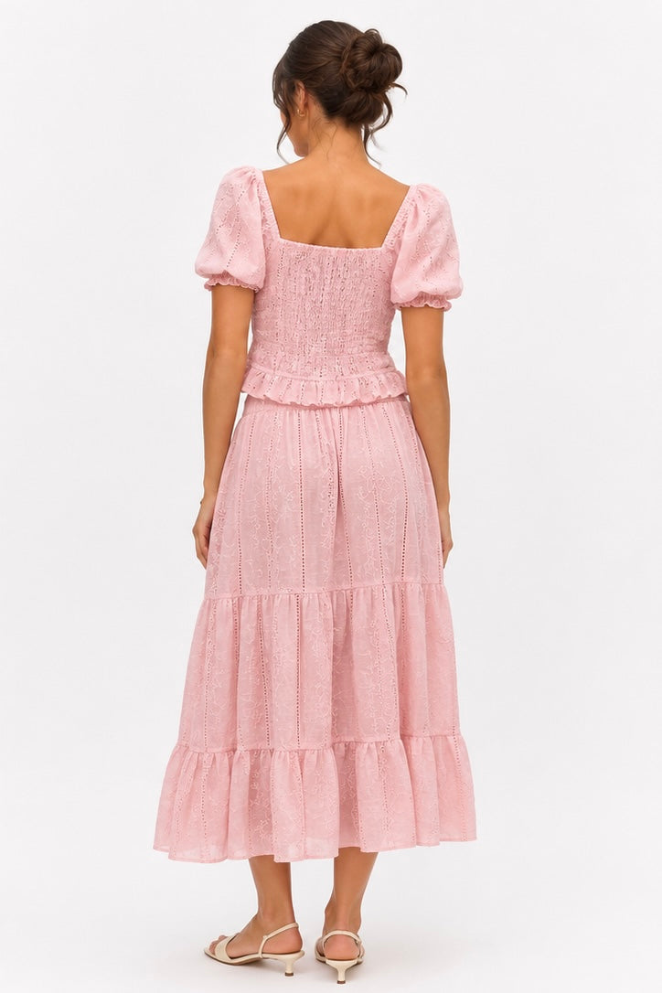 Rosalie Lace Skirt Set  ( Mint , White , Black , Powder Pink )