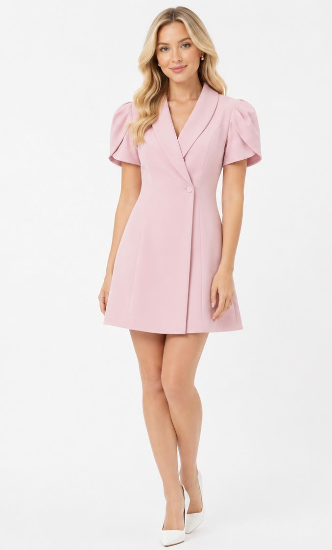 Candy Blazer Dress ( Pistache , Blue , Pink , Lila , White , black )