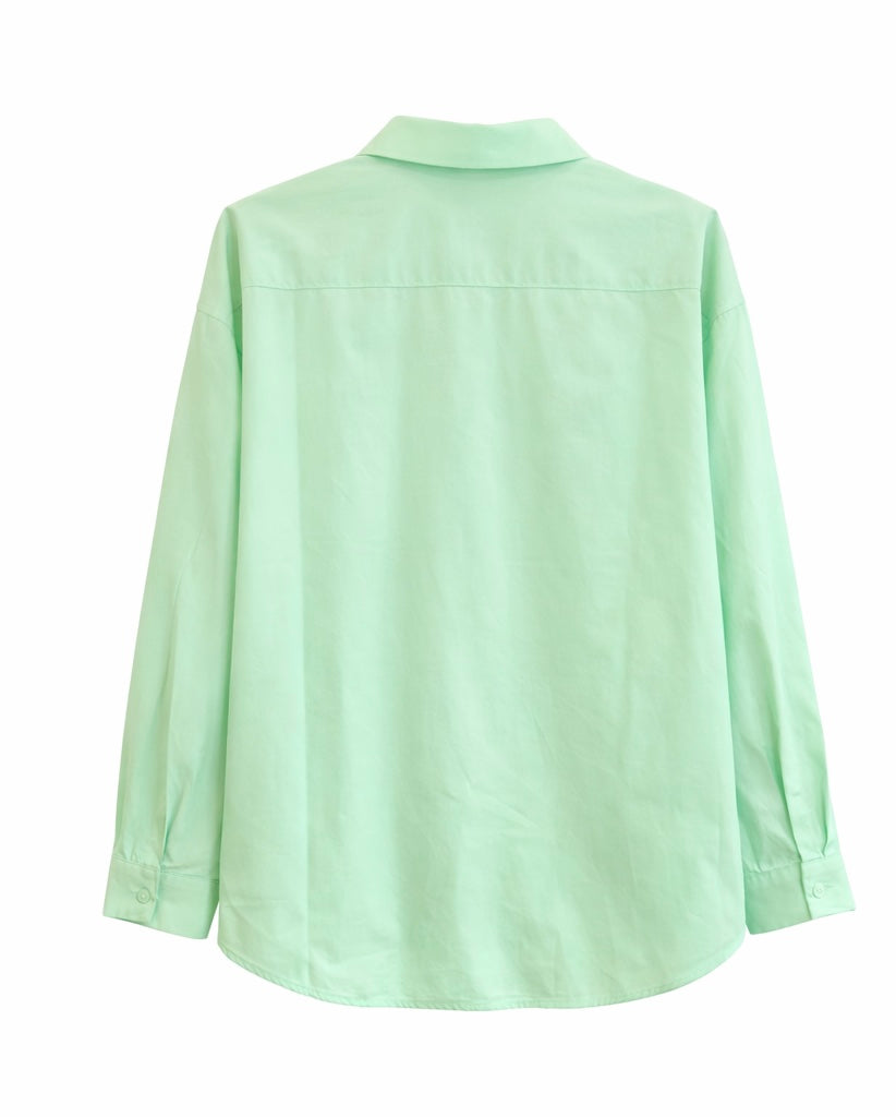 Button-Up Shirt with Gold Buttons