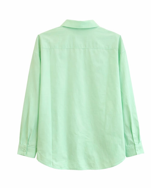 Button-Up Shirt with Gold Buttons