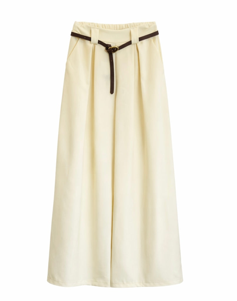 Classic wide leg trousers - Yellow , Blush Pink