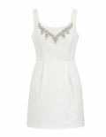 White Embellished Mini Dress