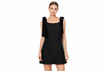 Amour Velvet Bow Mini Dress Black
