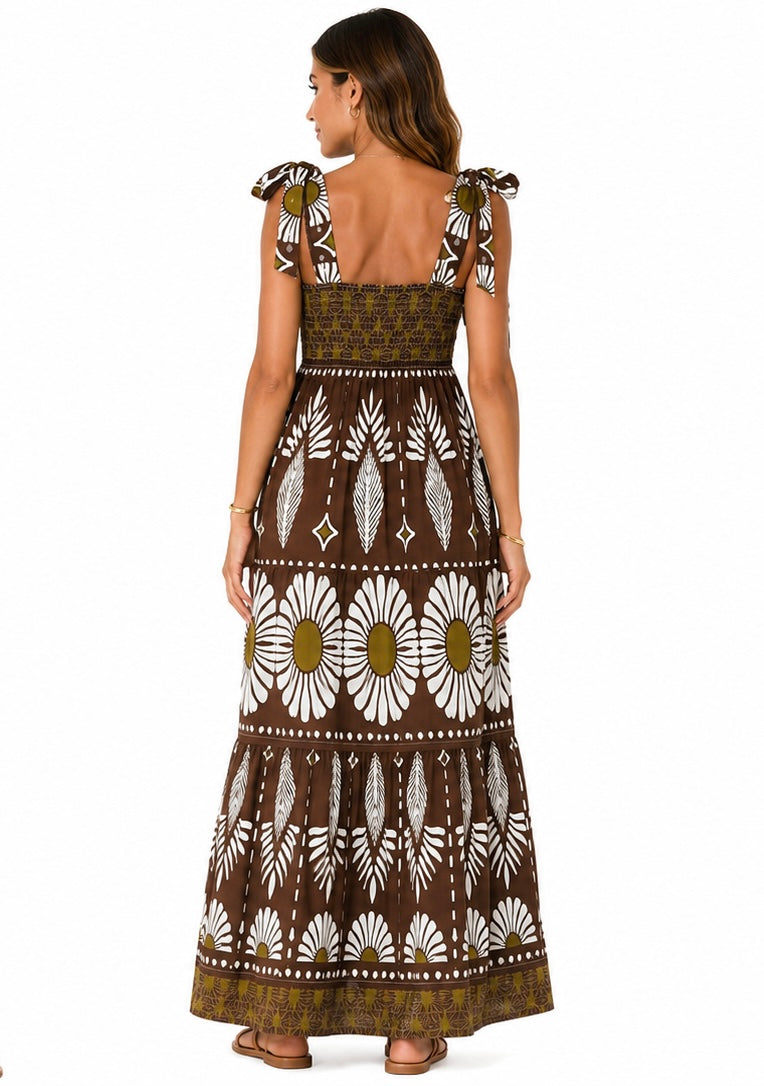 Sunflower Olive Maxi Dress ( Brown , Olive , Navy )