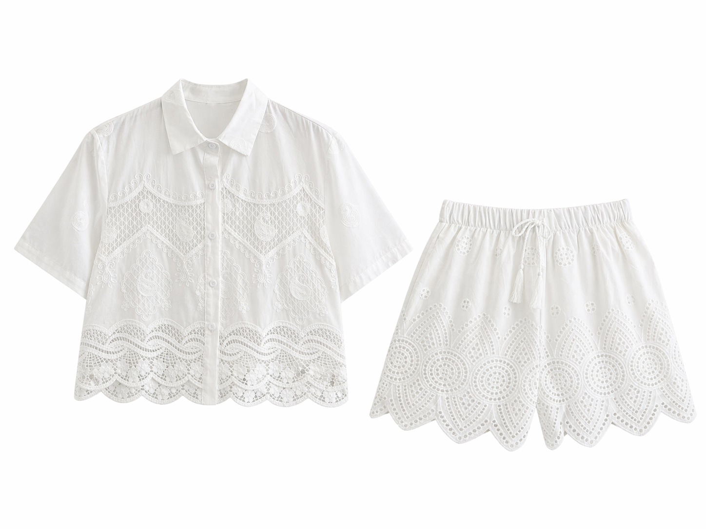 Set White Broderie