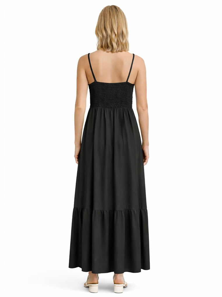 Elegant  Cutout Maxi Dress - Orange , black , white , Pistache , Light blue , light Pink