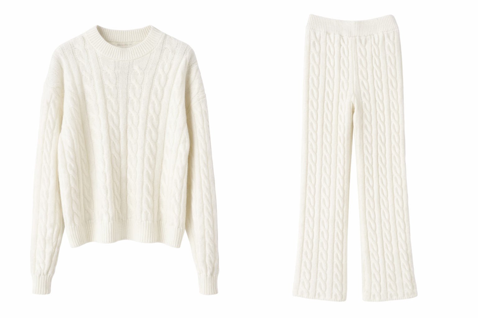 Cream Cable Knit Co-Ord Set