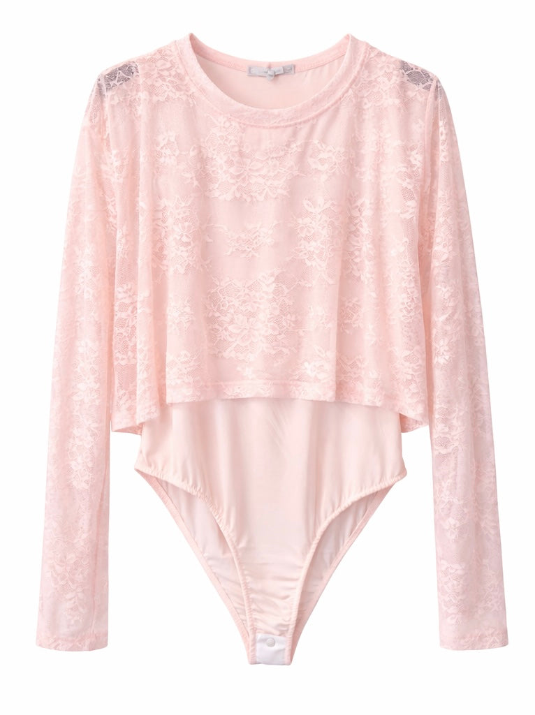 Lace Body Top - Blush pink , Yellow , White