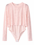 Lace Body Top - Blush pink , Yellow , White
