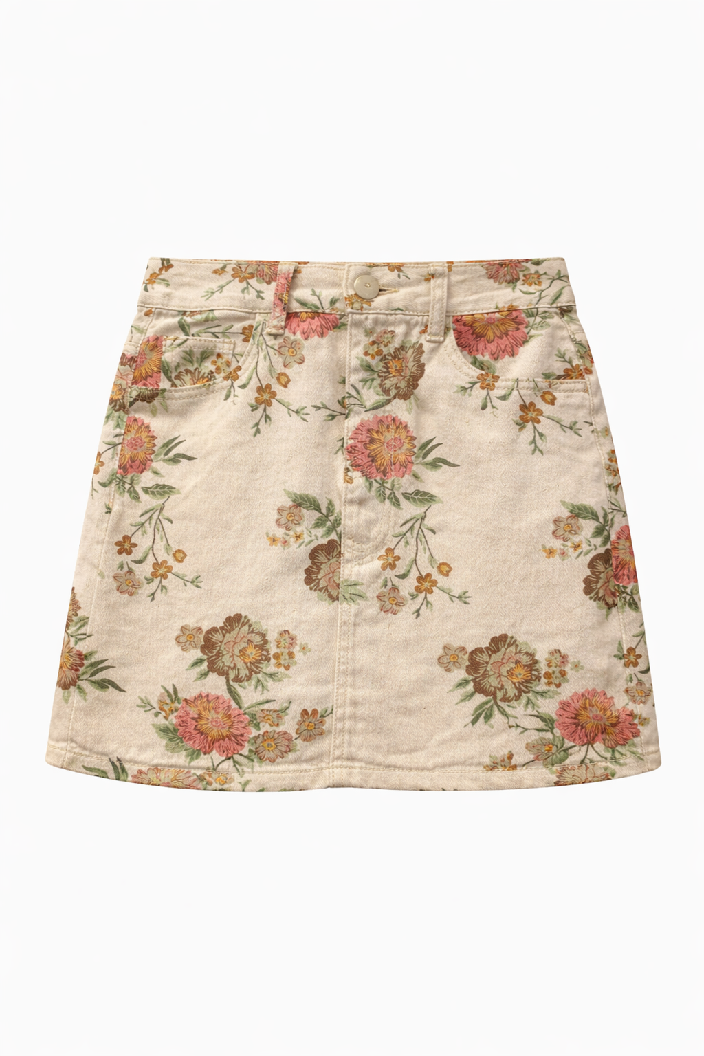 Floral Denim Corset & Skirt
