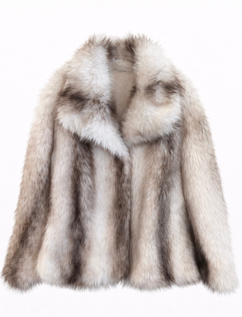 Luxury Faux Fur Statement Jacket