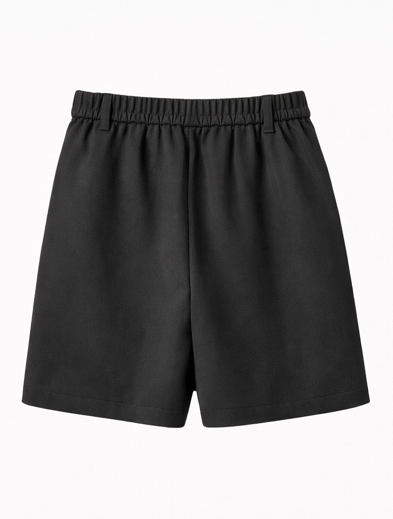 Classic Black Tailored Shorts - Sky blue , Light Pink , Black
