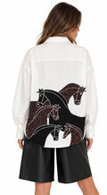 Embellished Horse Detail Shirt