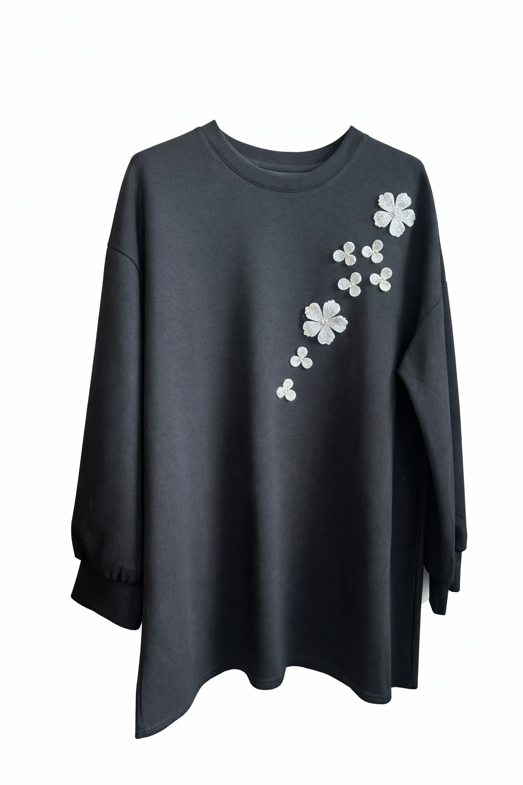 Top Long Cotton Black