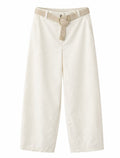 White Pants with Belt