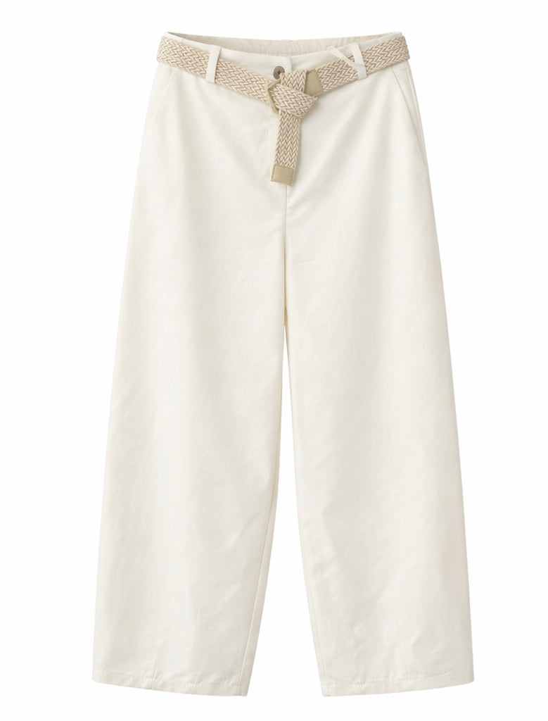 White Pants with Belt