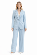 Women’s Modern Light Blue Two-Piece Suit - Pink , Blue
