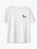 Playful Puppy Detail T-Shirt
