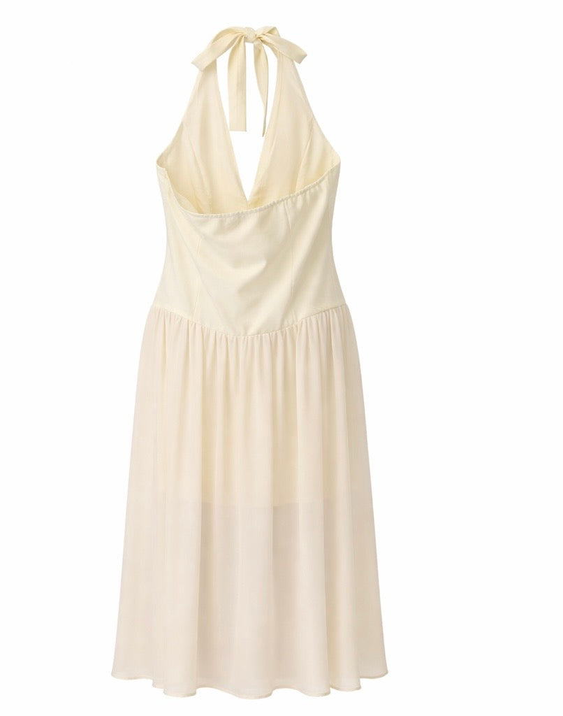 Candy Sun Dress  - Light Pink , Butter Yellow , Light Blue , White