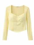 Corset Top - Yellow , Blush pink , Balck