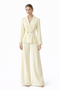 Buttercream Wide-Leg Suit Set