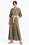 Mocca  Breeze Maxi Shirt Dress