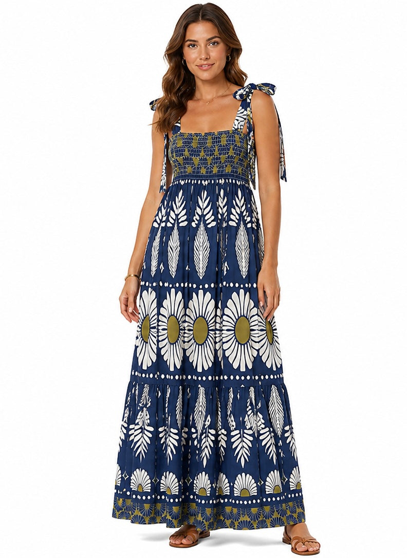 Sunflower Olive Maxi Dress ( Brown , Olive , Navy )