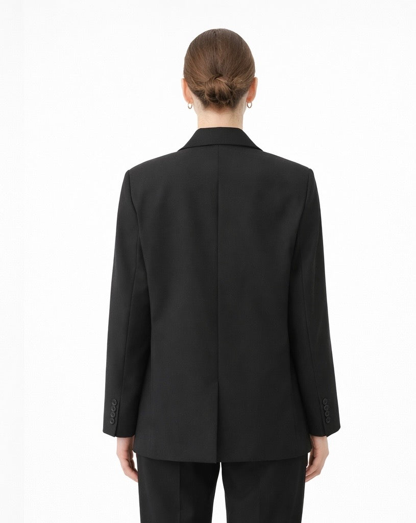 Oversized Tailored Blazer - Black