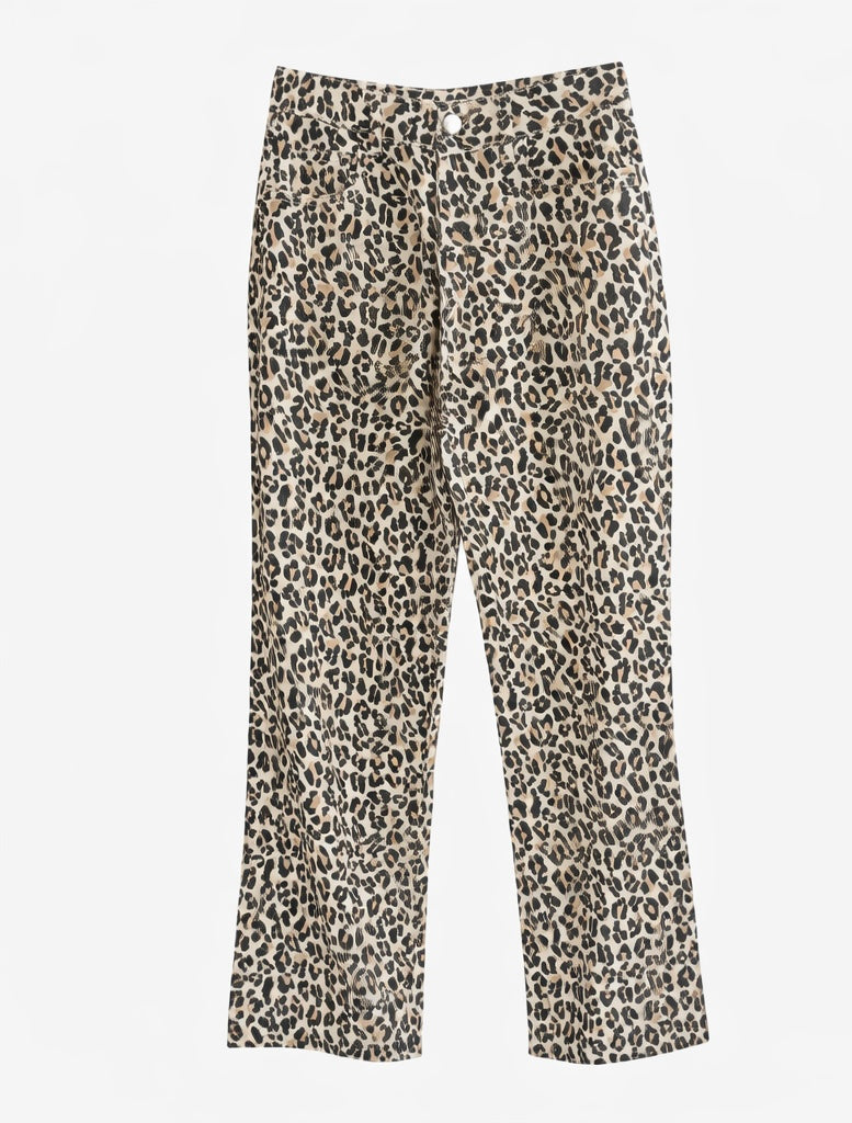 Leopard Print Leg Pants