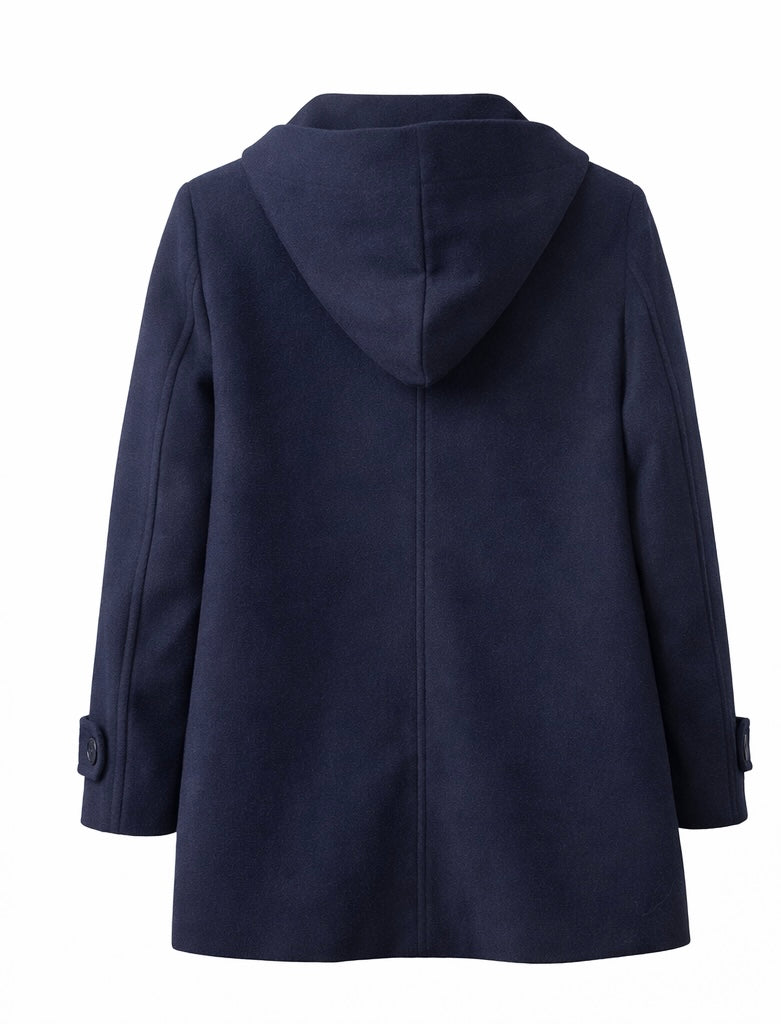 Double-Breasted Wool Blend Coat