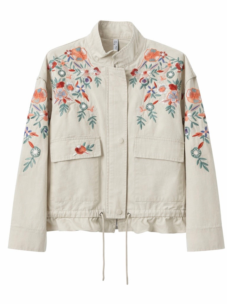 Jacket Embroidered Beige