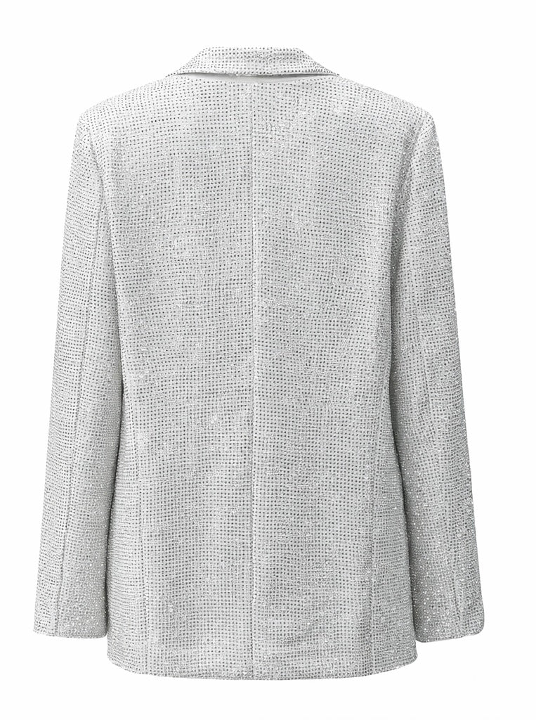 White Rhinestone Blazer