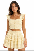 Midnight Ruffle Set ( Butter Yellow , Sky Blue , Black )