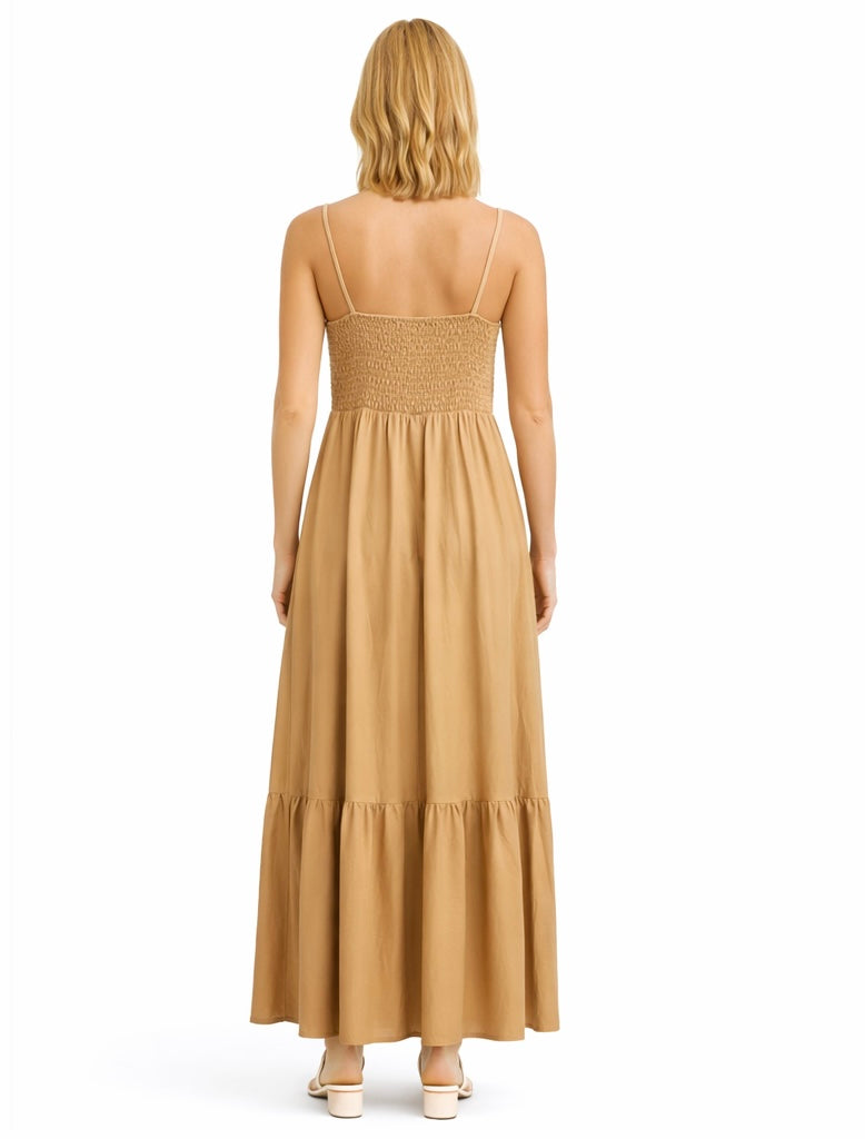Elegant  Cutout Maxi Dress - Orange , black , white , Pistache , Light blue , light Pink