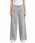 Relaxed Fit Pleated Front Denim Trousers