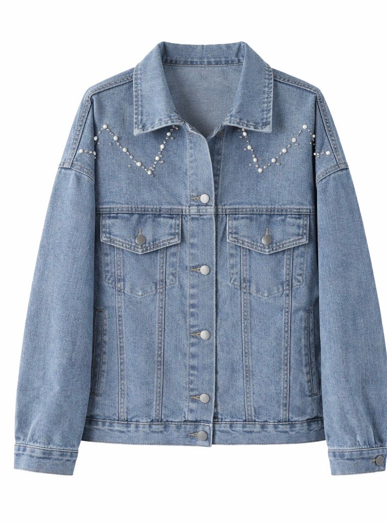Star Embellished Denim Jacket