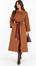 Quilted Belted Long Coat