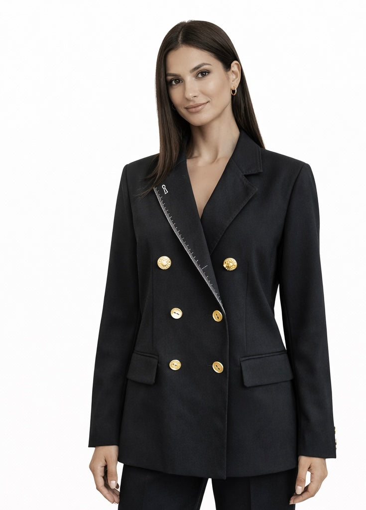 Blazer Black & Gold Buttons