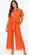 Orange Blossom Lace Two-Piece Set