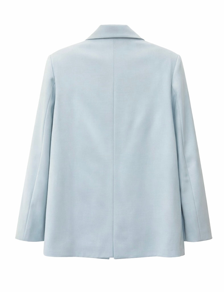 Azure Lace Blazer - Blush Pink , Light Blue