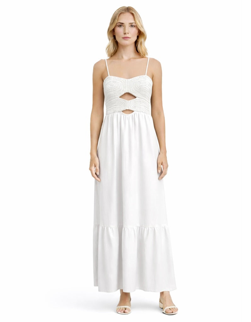 Elegant  Cutout Maxi Dress - Orange , black , white , Pistache , Light blue , light Pink
