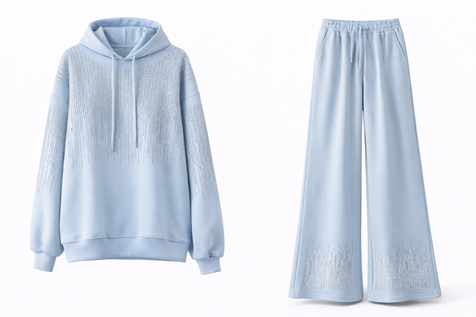 Joggers Set lemon , Sky blue , White