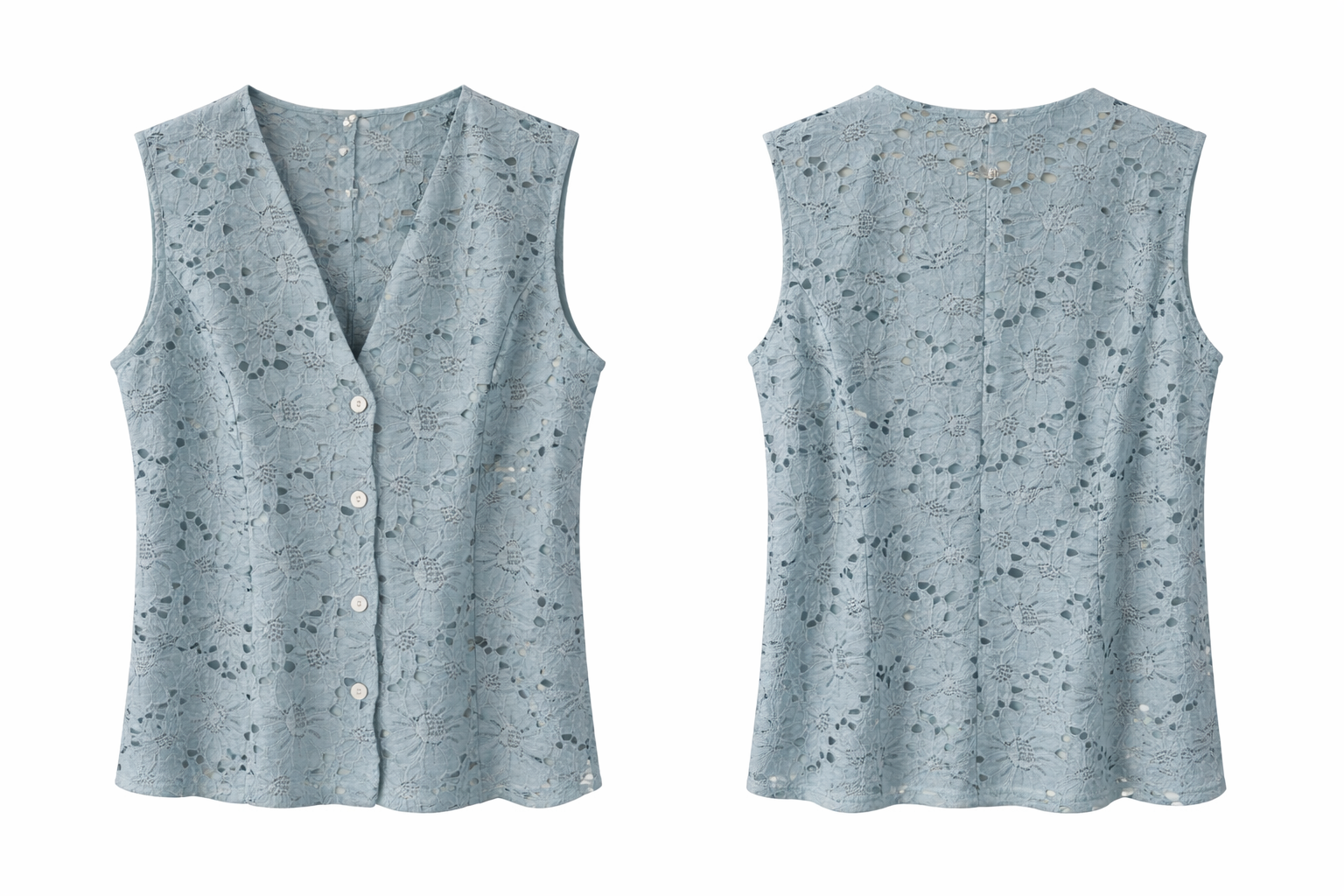 Blue Bloom Lace Set