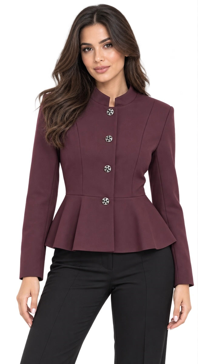 The Royal Tailored Jacket ( Burgundy , Brown )