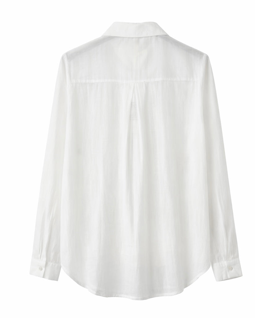 Embellished Collar Lightweight Sheer Shirt