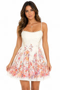 Blush Garden Corset Mini Dress