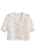 White Crochet Cardigan