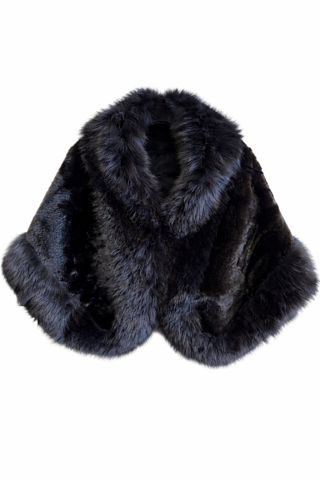 Eco Fur Cape Black